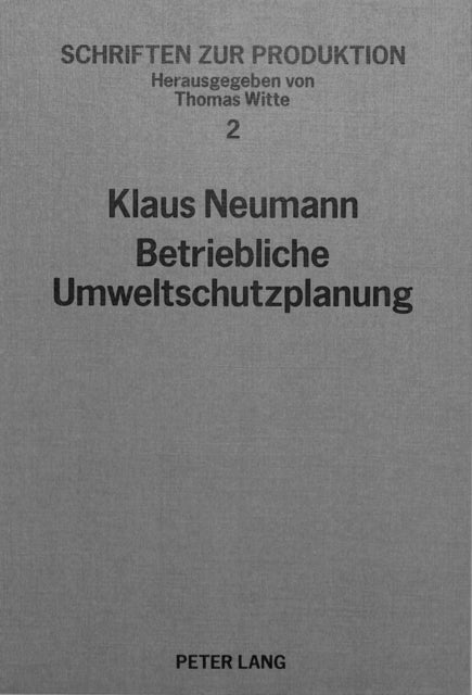 Book cover of: Betriebliche Umweltschutzplanung mit Hilfe der Simulation