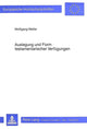 Book cover of: Auslegung und Form testamentarischer Verfuegungen