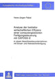 Book cover of: Analyse der betriebswirtschaftlichen Effizienz einer computergestuetzten Fertigungssteuerung mit CAPOSS-E