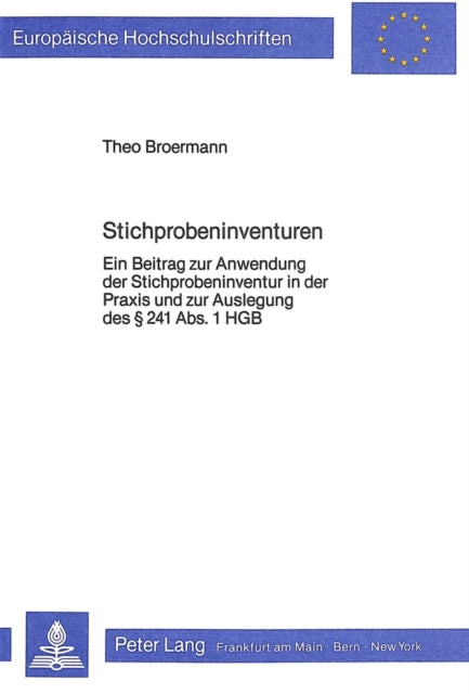 Book cover of: Stichprobeninventuren