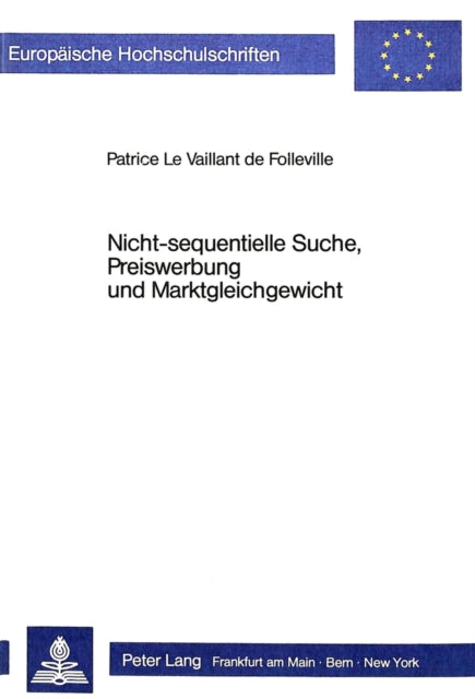 Book cover of: Nicht-sequentielle Suche, Preiswerbung und Marktgleichgewicht