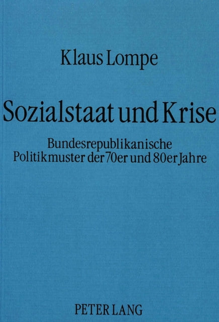 Book cover of: Sozialstaat und Krise