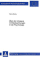 Book cover of: Ueber den Umgang mit Beobachtungen in der Psychologie