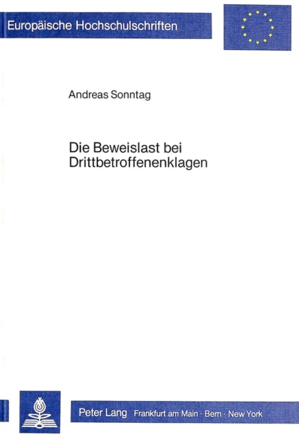 Book cover of: Die Beweislast bei Drittbetroffenenklagen