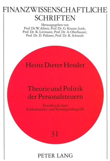 Book cover of: Theorie und Politik der Personalsteuern