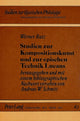 Book cover of: Studien zur Kompositionskunst und zur epischen Technik Lucans