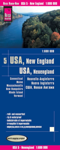 Book cover of: USA 5 New England (1:600.000)