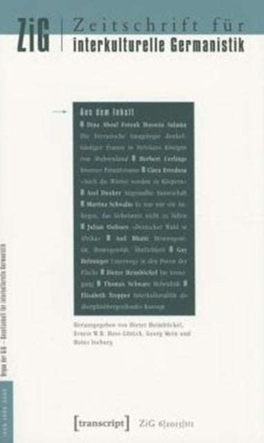 Book cover of: Zeitschrift fur interkulturelle Germanistik (Jou - Vol. 7, Issue 2/2016: Transitraume. By: Dieter Heimböckel