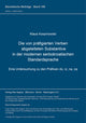 Book cover of: Die von praefigierten Verben abgeleiteten Substantive in der modernen serbokroatischen Standardsprache