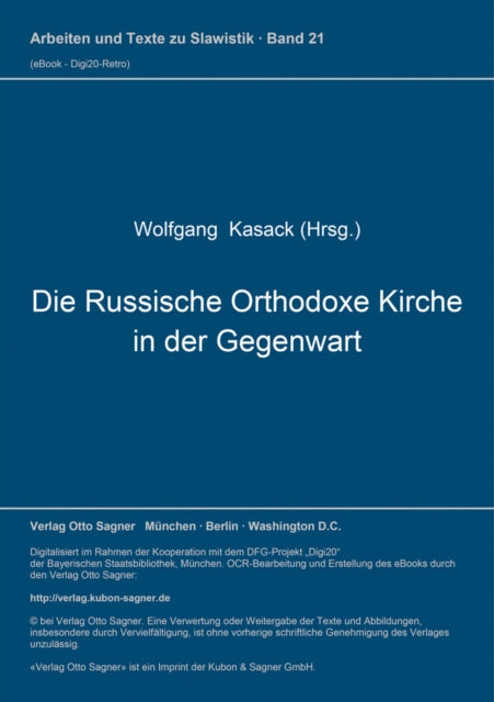 Book cover of: Die Russische Orthodoxe Kirche in der Gegenwart