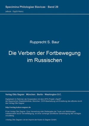 Die Verben der Fortbewegung im Russischen