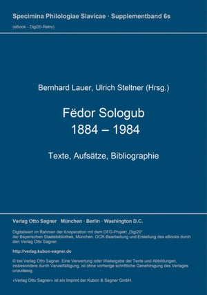 Fedor Sologub. 1884 - 1984