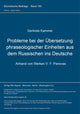 Book cover of: Probleme bei der Uebersetzung phraseologischer Einheiten aus dem Russischen ins Deutsche
