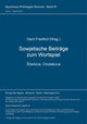 Book cover of: Sowjetische Beitraege zum Wortspiel (Scerbina, Chodakova)