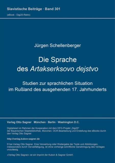Book cover of: Die Sprache des Artakserksovo dejstvo