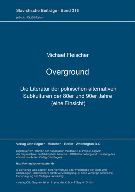 Book cover of: Overground