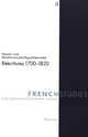 Book cover of: Reecritures 1700-1820