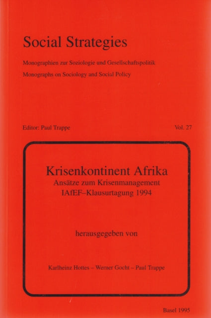 Book cover of: Krisenkontinent Afrika. By: Interdisziplinarer Arbeitskreis fur Entwicklungslanderforschung