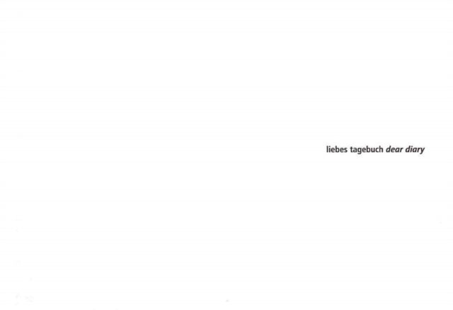 Book cover of: Dear Diary / Liebes Tagebuch