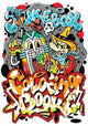 Book cover of: Jukebox Colouring Book. By: Jukebox Cowboys
