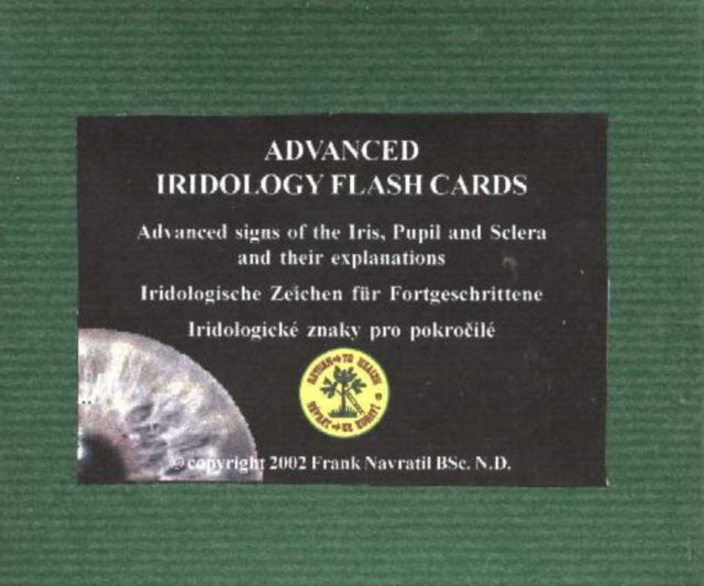 Book cover of: Advanced Iridology Flash Cards. By: Frank Navratil