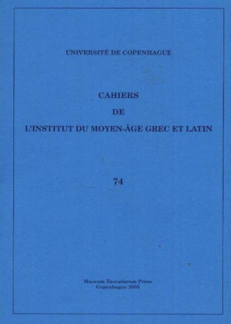 Book cover of: Cahiers de l'Institut du Moyen-Age Grec et Latin. By: Sten Ebbesen