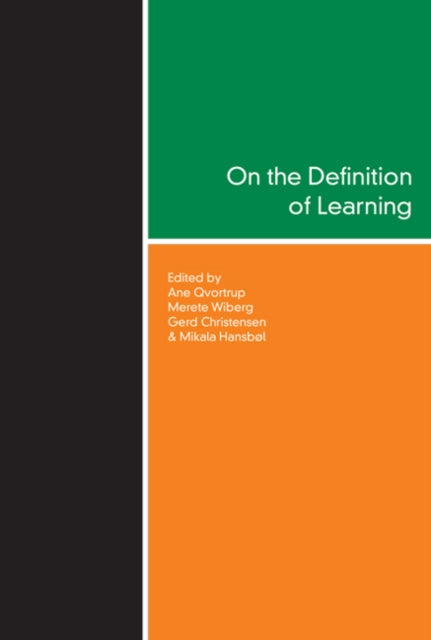 Book cover of: On the Definition of Learning. By: Ane Qvortrup