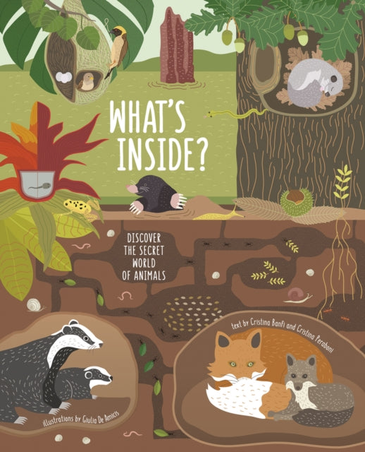 Book cover of: What's Inside? Discover the Secret World of Animals. By: Cristina Banfi