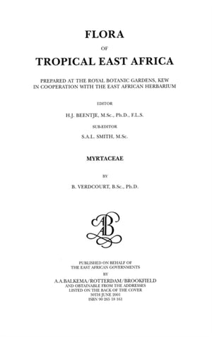 Flora of Tropical East Africa - Myrtaceae (2001)