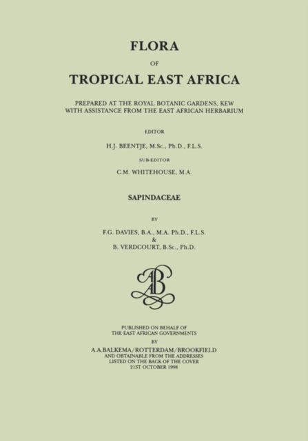 Flora of Tropical East Africa - Sapindaceae (1998)