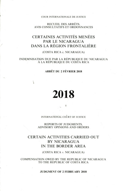 Book cover of: Certain activities carried out by Nicaragua in the border area