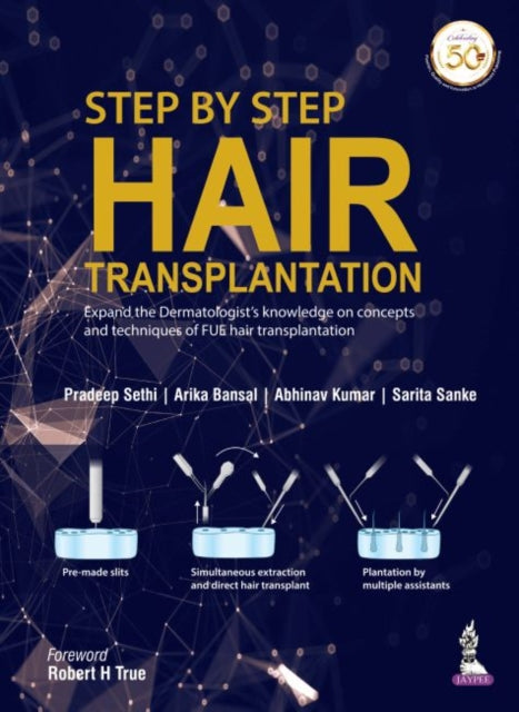 Book cover of: Step by Step Hair Transplantation. By: Pradeep Sethi