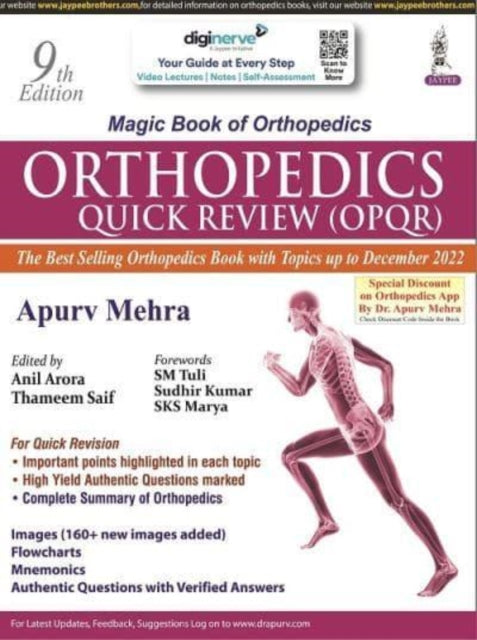 Book cover of: Orthopedics Quick Review (OPQR). By: Apurv Mehra