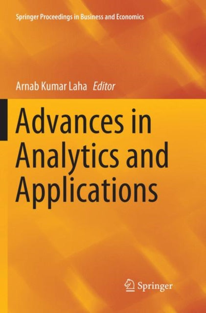 Book cover of: Advances in Analytics and Applications