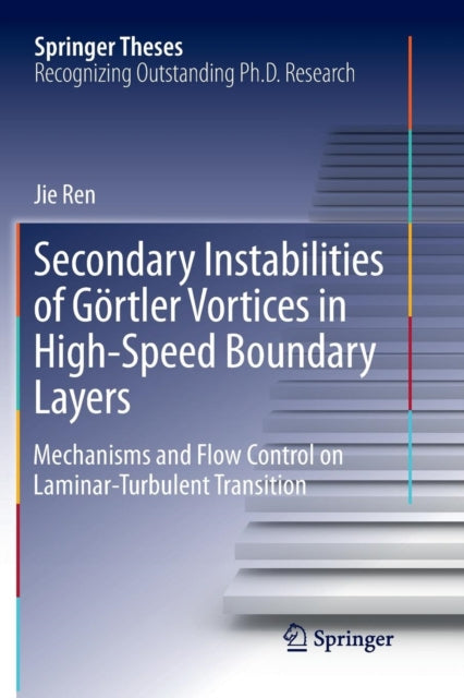Book cover of: Secondary Instabilities of Gortler Vortices in High-Speed Boundary Layers. By: Jie Ren