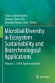 Book cover of: Microbial Diversity in Ecosystem Sustainability and Biotechnological Applications. By: Tulasi Satyanarayana