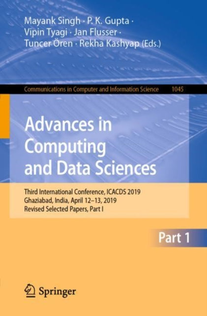 Book cover of: Advances in Computing and Data Sciences. By: Mayank Singh