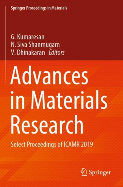 Book cover of: Advances in Materials Research. By: G. Kumaresan