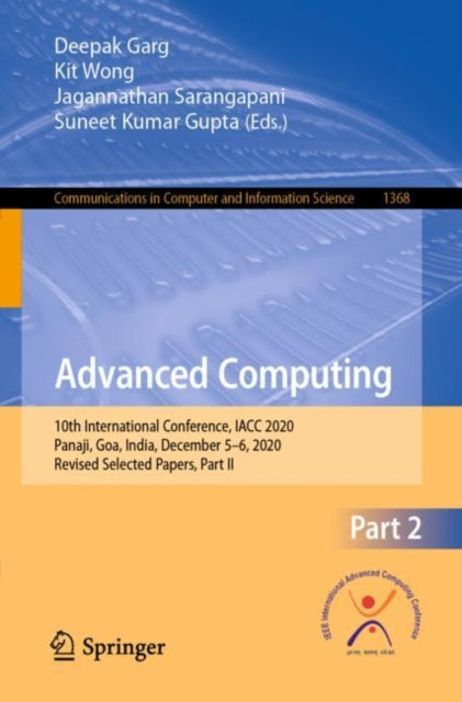 Book cover of: Advanced Computing. By: Deepak Garg