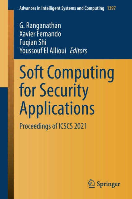 Book cover of: Soft Computing for Security Applications. By: G. Ranganathan