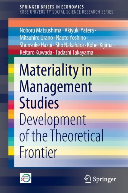 Book cover of: Materiality in Management Studies. By: Noboru Matsushima