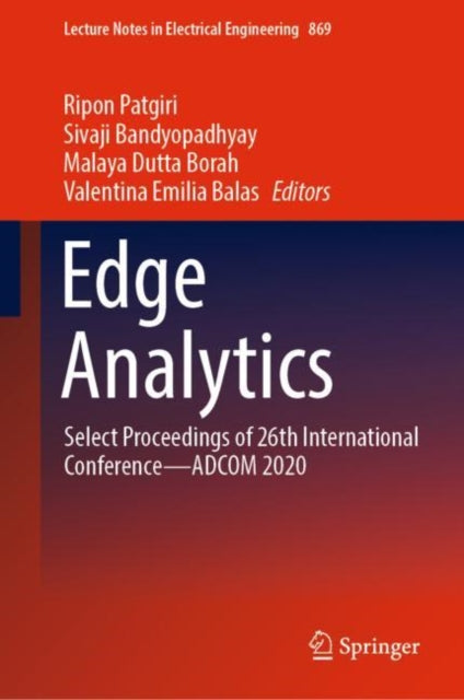 Book cover of: Edge Analytics. By: Ripon Patgiri