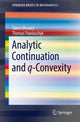 Book cover of: Analytic Continuation and q-Convexity. By: Takeo Ohsawa