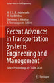 Book cover of: Recent Advances in Transportation Systems Engineering and Management. By: M. V. L. R. Anjaneyulu