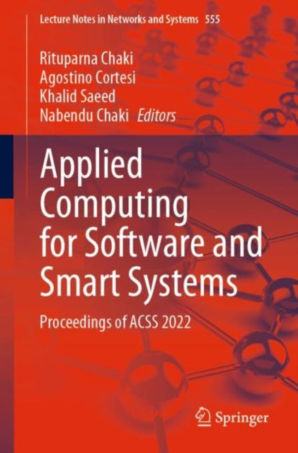 Book cover of: Applied Computing for Software and Smart Systems. By: Rituparna Chaki