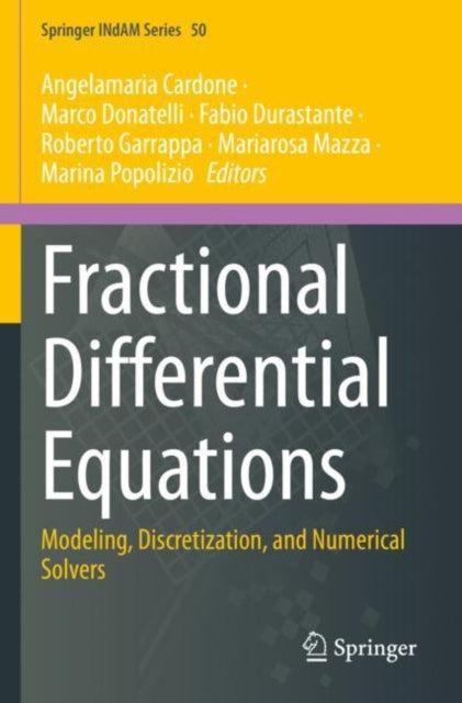 Book cover of: Fractional Differential Equations. By: Angelamaria Cardone