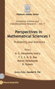 Book cover of: Perspectives In Mathematical Science I: Probability And Statistics