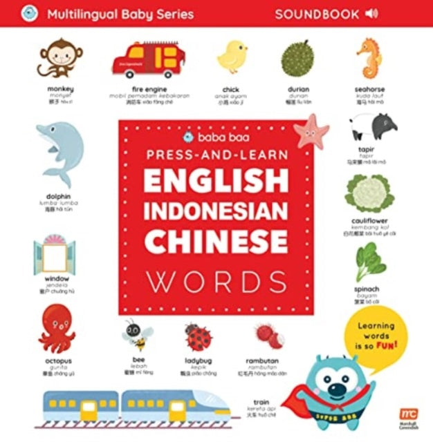 Book cover of: Press-and-Learn English Indonesian Chinese Words Sound Book