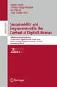 Book cover of: Sustainability and Empowerment in the Context of Digital Libraries. By: Gillian Oliver