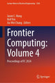 Book cover of: Frontier Computing: Volume 4. By: Jason C. Hung